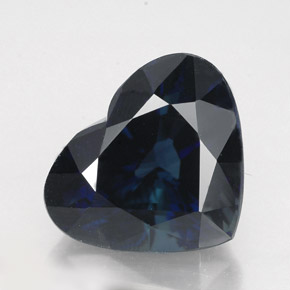 Safira azul natural 5,05ct, formato de coração, VS