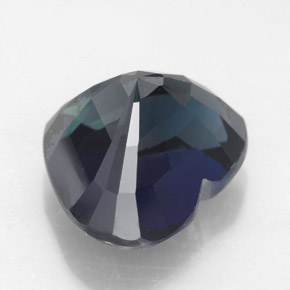 Safira azul natural 5,05ct, formato de coração, VS