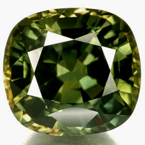 Safira verde natural 6,29ct, almofada cortada, VVS-VS