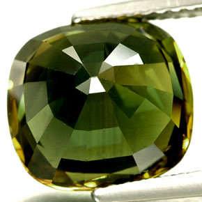 Safira verde natural 6,29ct, almofada cortada, VVS-VS