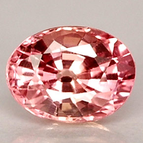 Safira rosa natural 0,50ct, corte oval, VVS-VS