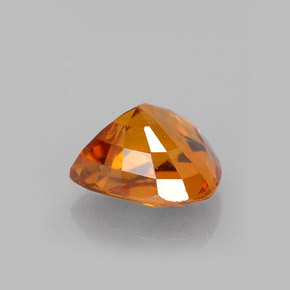 Safira laranja natural 1,94ct, formato de pêra, VS-SI