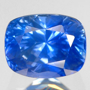 Safira azul natural 1,92ct, almofada cortada, VS-SI