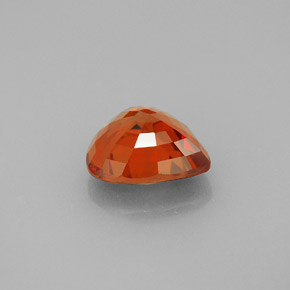 Safira laranja natural 2,12ct, formato de pêra, VVS-VS