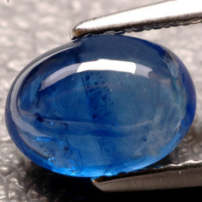 Safira azul natural 2,31ct, transparente, transparente/translúcido