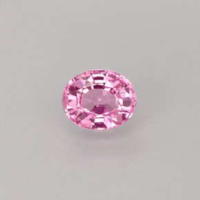 Safira rosa natural 0,58ct, corte oval, VS