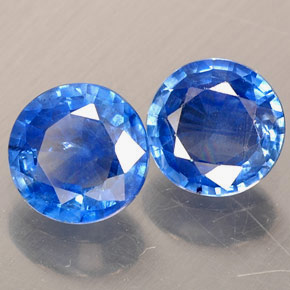 Pedras preciosas de safira azul natural de  ct, corte redondo, VS-SI