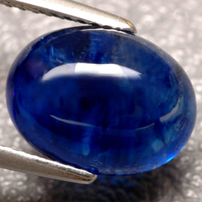Safira azul natural 5,88ct, transparente, transparente/translúcido
