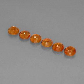 Pedras preciosas de safira laranja natural de  ct, corte redondo, VVS