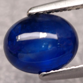 Safira azul natural 1,83ct, transparente, transparente/translúcido