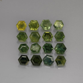 Pedras preciosas de safira verde natural de  ct, forma extravagante, VS-SI