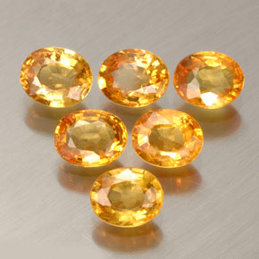 Pedras preciosas de safira laranja natural de  ct, corte oval, VVS-VS