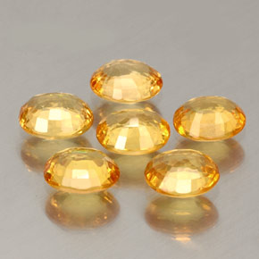 Pedras preciosas de safira laranja natural de  ct, corte oval, VVS-VS
