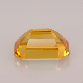 Safira amarelo natural 1,25ct, corte esmeralda, VVS-VS