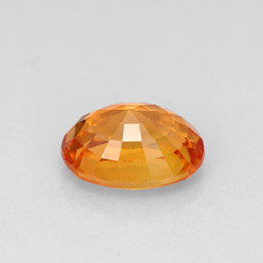 Safira laranja natural 1,25ct, corte oval, VVS-VS