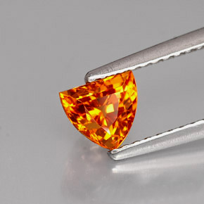 Safira laranja natural 0,98ct, forma extravagante, VS