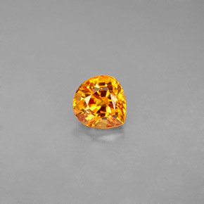 Safira laranja natural 0,99ct, formato de pêra, VVS-VS