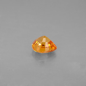 Safira laranja natural 0,99ct, formato de pêra, VVS-VS