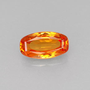 Safira laranja natural 0,90ct, almofada cortada, VVS-VS