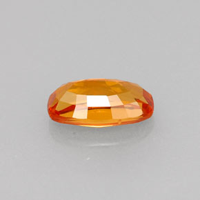 Safira laranja natural 0,90ct, almofada cortada, VVS-VS