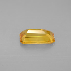 Safira amarelo natural 2,17ct, corte esmeralda, VS-SI