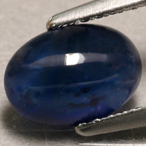 Safira azul natural 1,90ct, transparente, transparente/translúcido