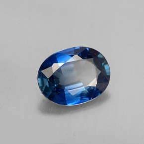 Safira azul natural 1,07ct, corte oval, VS-SI