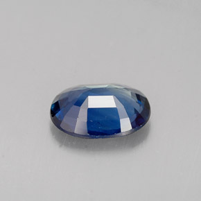Safira azul natural 1,07ct, corte oval, VS-SI