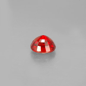 Safira laranja natural 0,99ct, corte oval, VS
