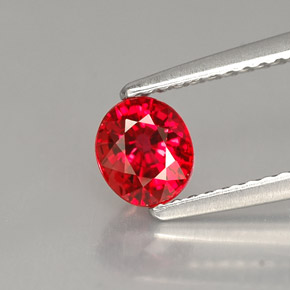 Safira laranja natural 0,99ct, corte oval, VS
