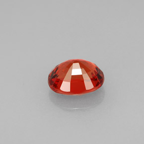 Safira laranja natural 1,19ct, corte oval, VS