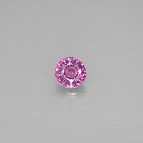 Safira violeta natural 0,56ct, corte redondo, VS-SI
