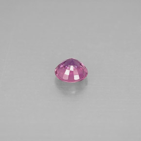 Safira violeta natural 0,56ct, corte redondo, VS-SI