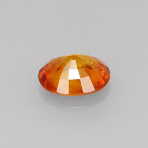 Safira laranja natural 1,16ct, corte oval, VS-SI