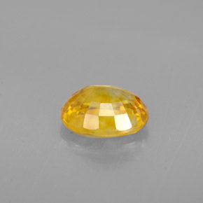 Safira amarelo natural 1,33ct, corte oval, VVS-VS