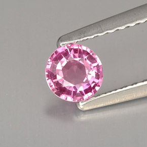 Safira rosa natural 0,39ct, corte redondo, VS