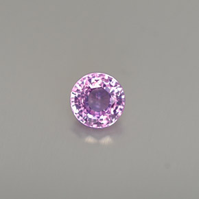Safira violeta natural 0,52ct, corte redondo, VS