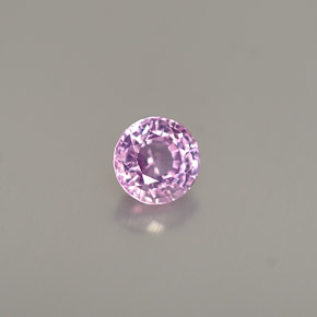 Safira violeta natural 0,52ct, corte redondo, VS