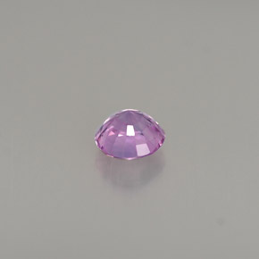 Safira violeta natural 0,52ct, corte redondo, VS