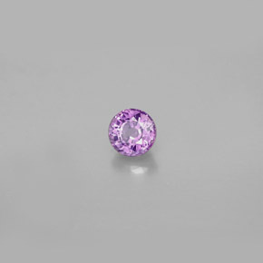 Safira violeta natural 0,47ct, corte redondo, VS