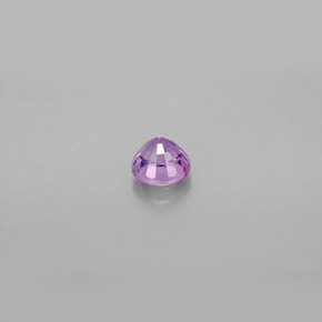 Safira violeta natural 0,47ct, corte redondo, VS