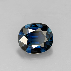 Safira azul natural 0,85ct, corte oval, VS