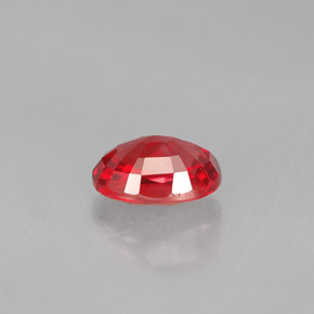 Safira laranja natural 1,14ct, corte oval, VS
