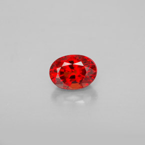 Safira laranja natural 0,86ct, corte oval, VS