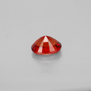 Safira laranja natural 0,86ct, corte oval, VS