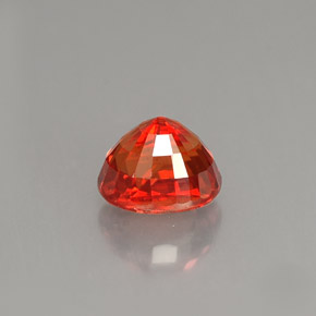 Safira laranja natural 1,10ct, corte oval, VS-SI