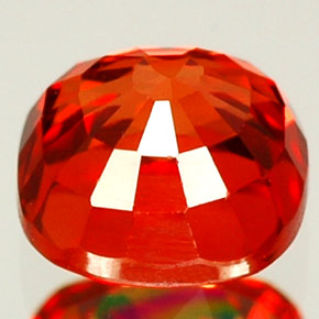 Safira laranja natural 1,25ct, almofada cortada, VVS-VS