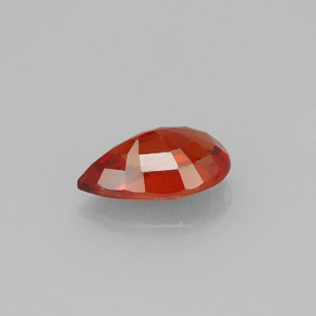 Safira laranja natural 1,61ct, formato de pêra, VS