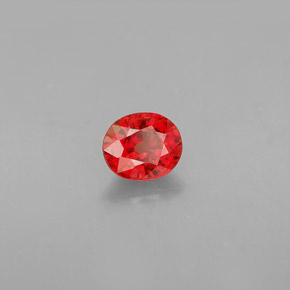 Safira laranja natural 1,16ct, corte oval, VS