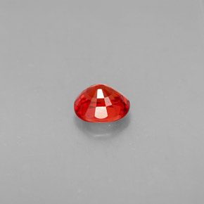 Safira laranja natural 1,16ct, corte oval, VS